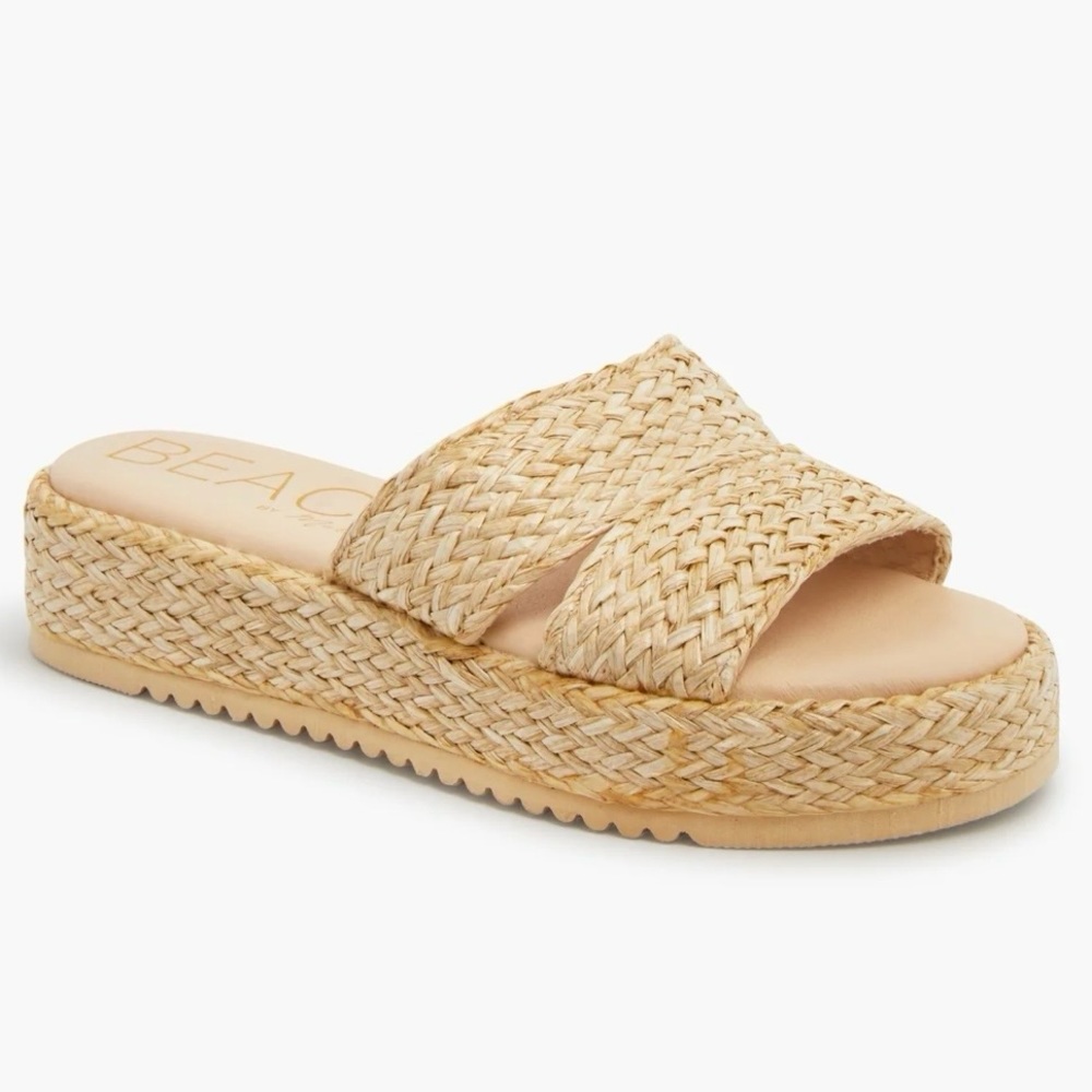 MATISSE Layback Natural Raffia  Sandals Size 9 Good Condition